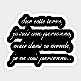 je suis personne... Sticker